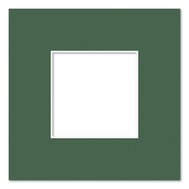 Federation Green Acid-Free Mat Board 8x8in (20.3x20.3cm) to suit 4x4in (10x10cm) image from our Mat Boards collection by Profile Products (Australia) Pty Ltd