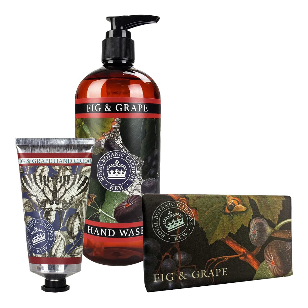 Fig & Grape Hand Cream, Soap & Wash Bundle - Royal Kew Gardens from our Body & Bath collection by The English Soap Company