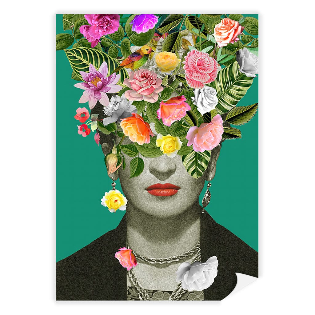 Floral Frida Modern Wall Art Print A4 (21 x 29.7cm) / Print Only / No Border from our Australian Made Framed Wall Art, Prints & Posters collection by Profile Products (Australia) Pty Ltd