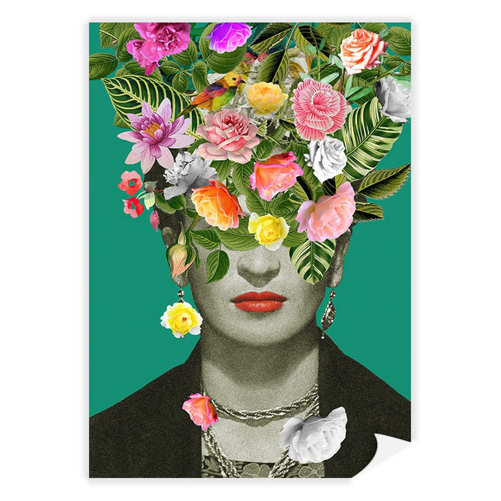 Floral Frida Modern Wall Art Print A4 (21 x 29.7cm) / Print Only / No Border from our Australian Made Framed Wall Art, Prints & Posters collection by Profile Products (Australia) Pty Ltd