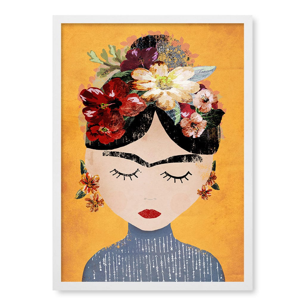 Floral Serenity Modern Wall Art Print A4 (21 x 29.7cm) / Matte White Frame / No Border from our Australian Made Framed Wall Art, Prints & Posters collection by Profile Products (Australia) Pty Ltd