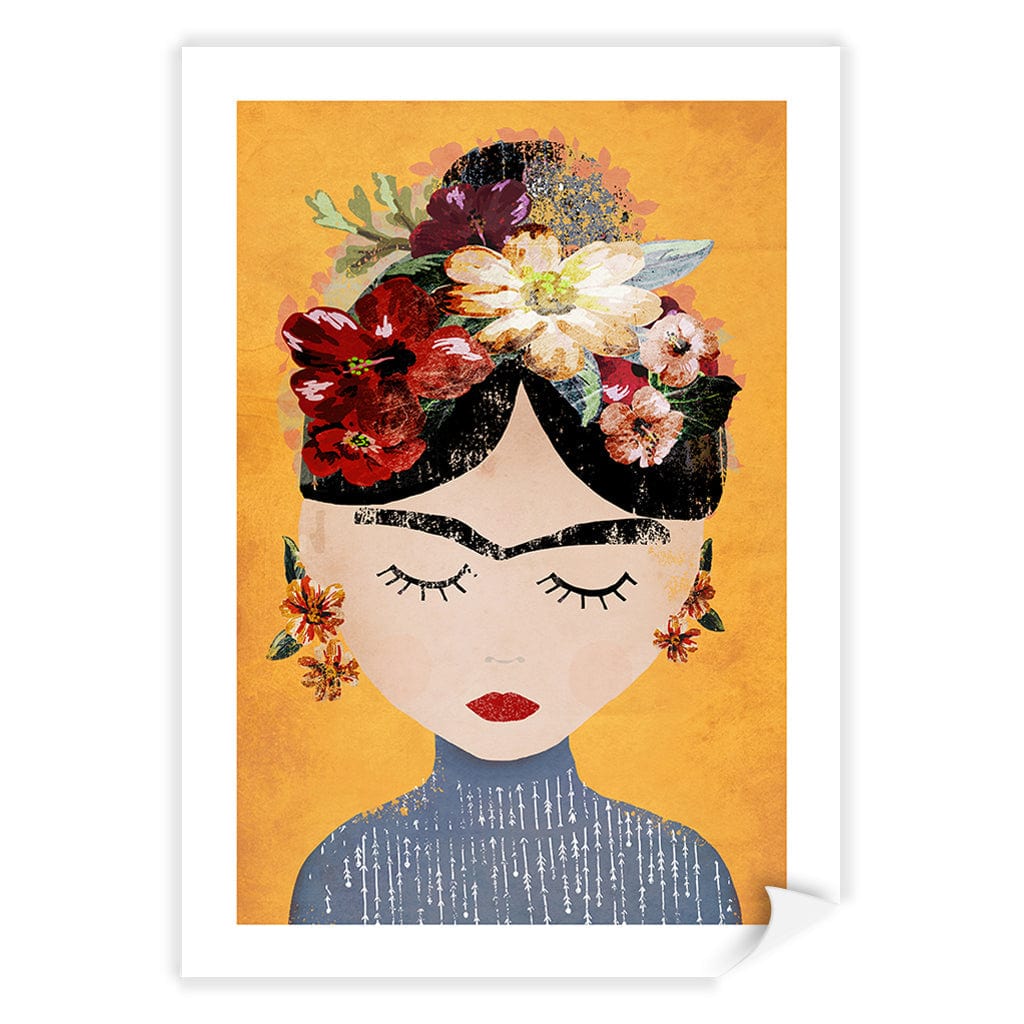 Floral Serenity Modern Wall Art Print A4 (21 x 29.7cm) / Print Only / White Border from our Australian Made Framed Wall Art, Prints & Posters collection by Profile Products (Australia) Pty Ltd