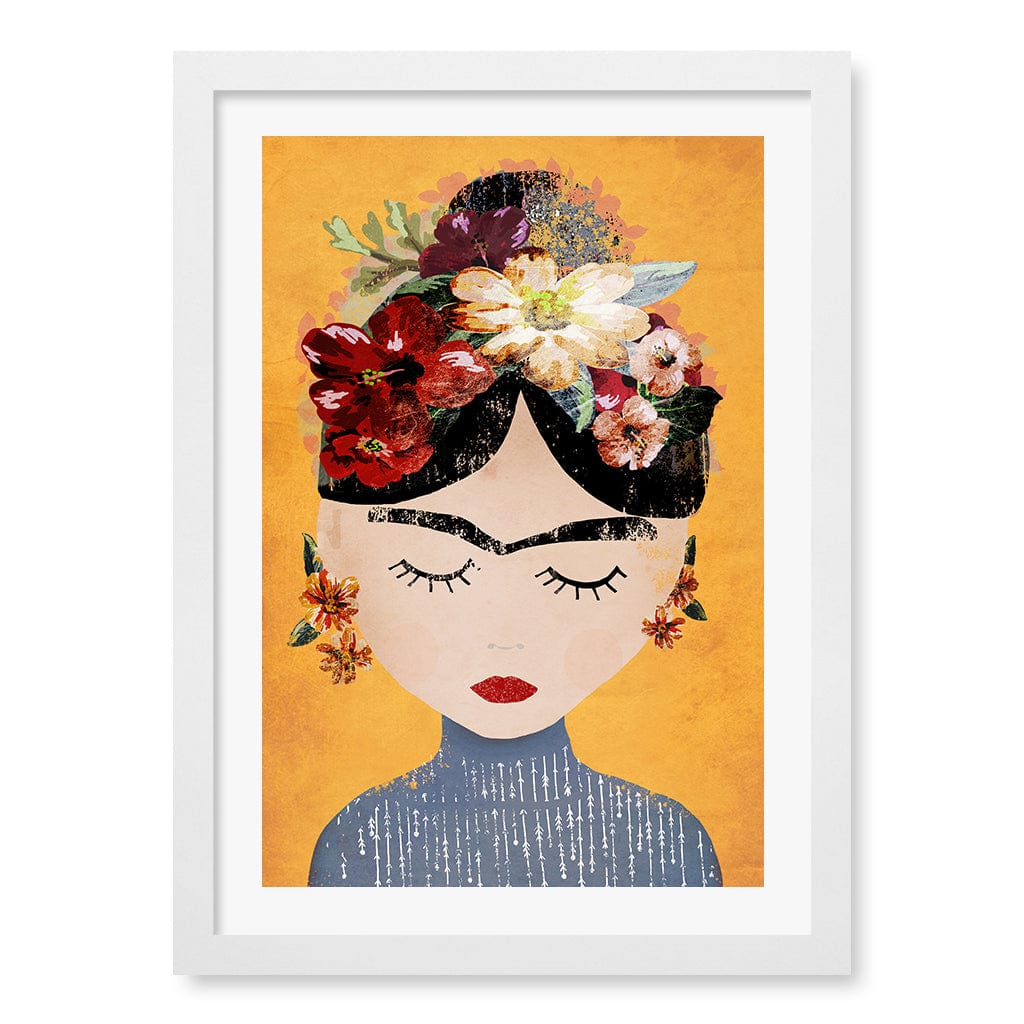 Floral Serenity Wall Art Print A3 (29.7 x 42cm) / Matte White Frame / White Border from our Australian Made Wall Art collection by Profile Australia
