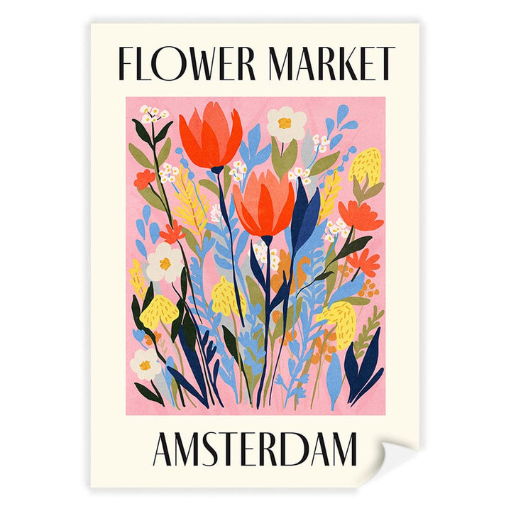 Flower Market Amsterdam Modern Wall Art Print A4 (21 x 29.7cm) / Print Only / No Border from our Australian Made Framed Wall Art, Prints & Posters collection by Profile Products (Australia) Pty Ltd