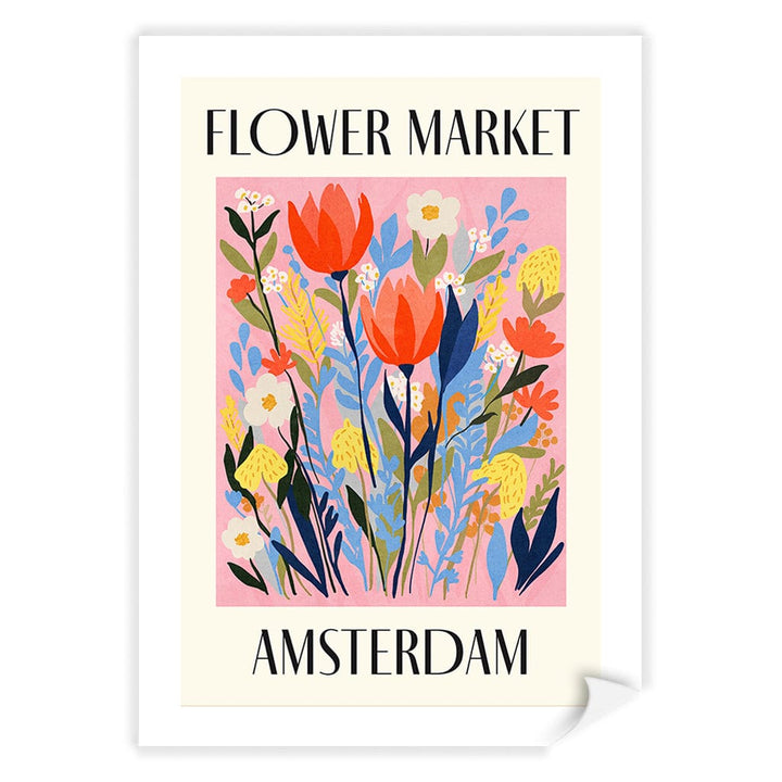 Flower Market Amsterdam Modern Wall Art Print A4 (21 x 29.7cm) / Print Only / White Border from our Australian Made Framed Wall Art, Prints & Posters collection by Profile Products (Australia) Pty Ltd