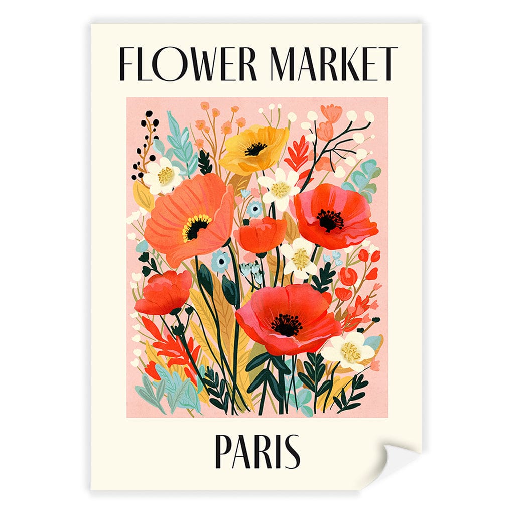 Flower Market Paris Modern Wall Art Print A4 (21 x 29.7cm) / Print Only / No Border from our Australian Made Framed Wall Art, Prints & Posters collection by Profile Products (Australia) Pty Ltd