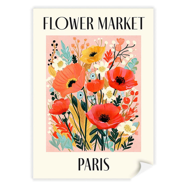 Flower Market Paris Modern Wall Art Print A4 (21 x 29.7cm) / Print Only / No Border from our Australian Made Framed Wall Art, Prints & Posters collection by Profile Products (Australia) Pty Ltd