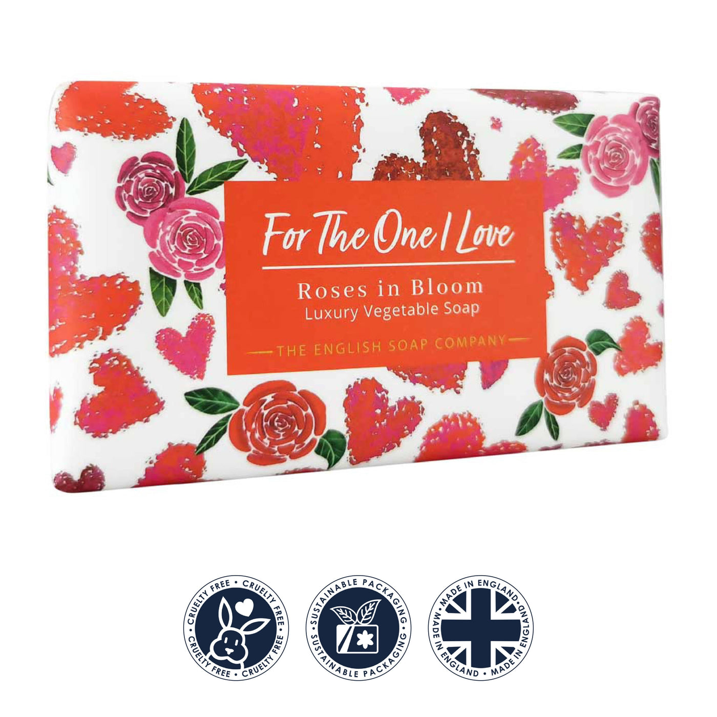 For the One I Love Roses in Bloom Gift Soap Bar from our Luxury Bar Soap collection by The English Soap Company