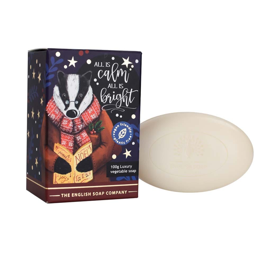 Frankincense & Myrrh Badger Christmas Character Soap Bar from our Luxury Bar Soap collection by The English Soap Company