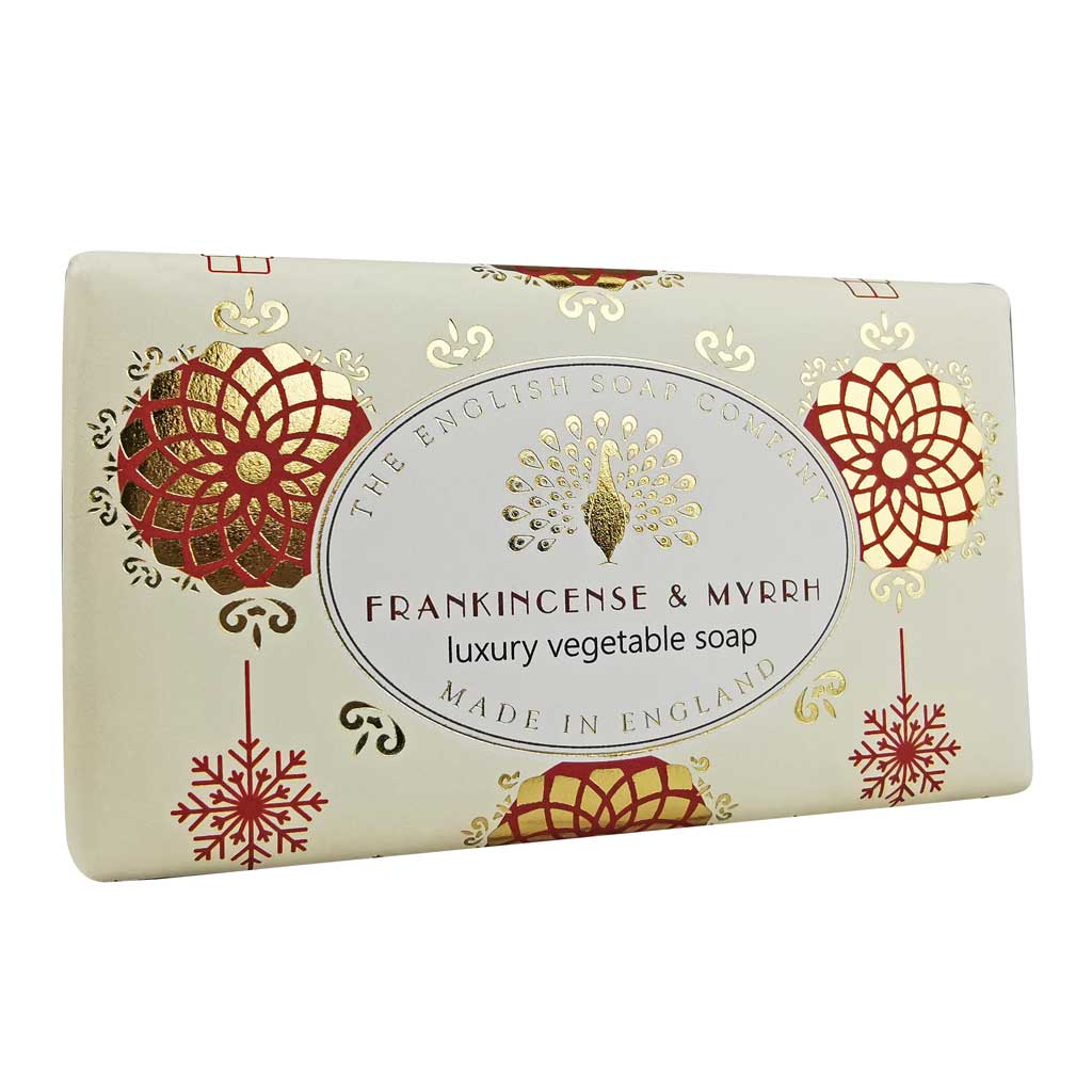 Frankincense & Myrrh Christmas Festive Soap Bar from our Luxury Bar Soap collection by The English Soap Company