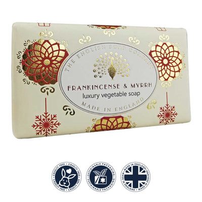 Frankincense & Myrrh Christmas Soap Bar from our Luxury Bar Soap collection by The English Soap Company