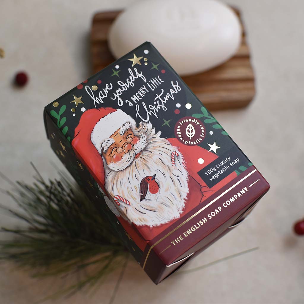 Frankincense & Myrrh Father Christmas Character Soap Bar from our Luxury Bar Soap collection by The English Soap Company