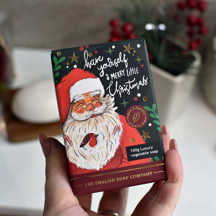 Frankincense & Myrrh Father Christmas Character Soap Bar from our Luxury Bar Soap collection by The English Soap Company