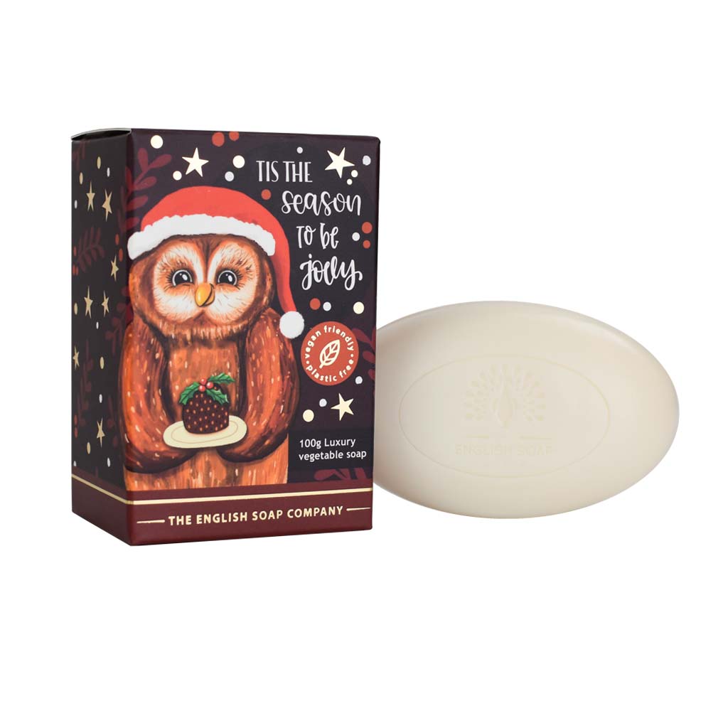 Frankincense & Myrrh Owl Christmas Character Soap Bar from our Luxury Bar Soap collection by The English Soap Company