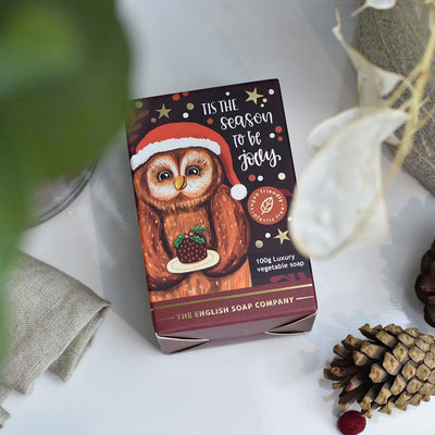 Frankincense & Myrrh Owl Christmas Character Soap Bar from our Luxury Bar Soap collection by The English Soap Company