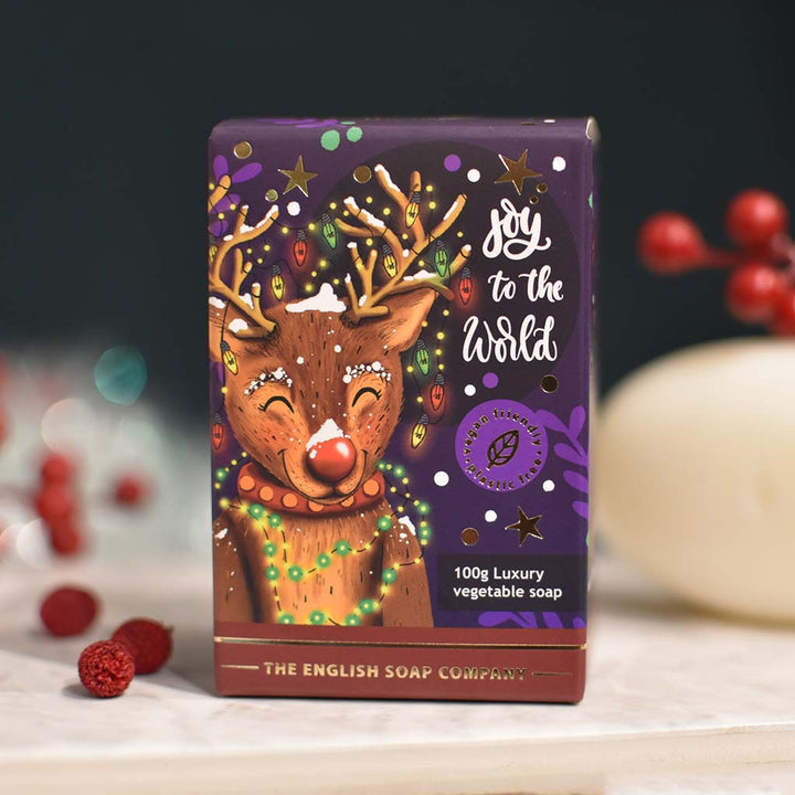 Frankincense & Myrrh Reindeer Christmas Character Soap Bar from our Luxury Bar Soap collection by The English Soap Company