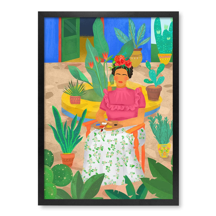 Frida Modern Wall Art Print by Petra Lizde A4 (21 x 29.7cm) / Matte Black Frame / No Border from our Australian Made Framed Wall Art, Prints & Posters collection by Profile Products (Australia) Pty Ltd