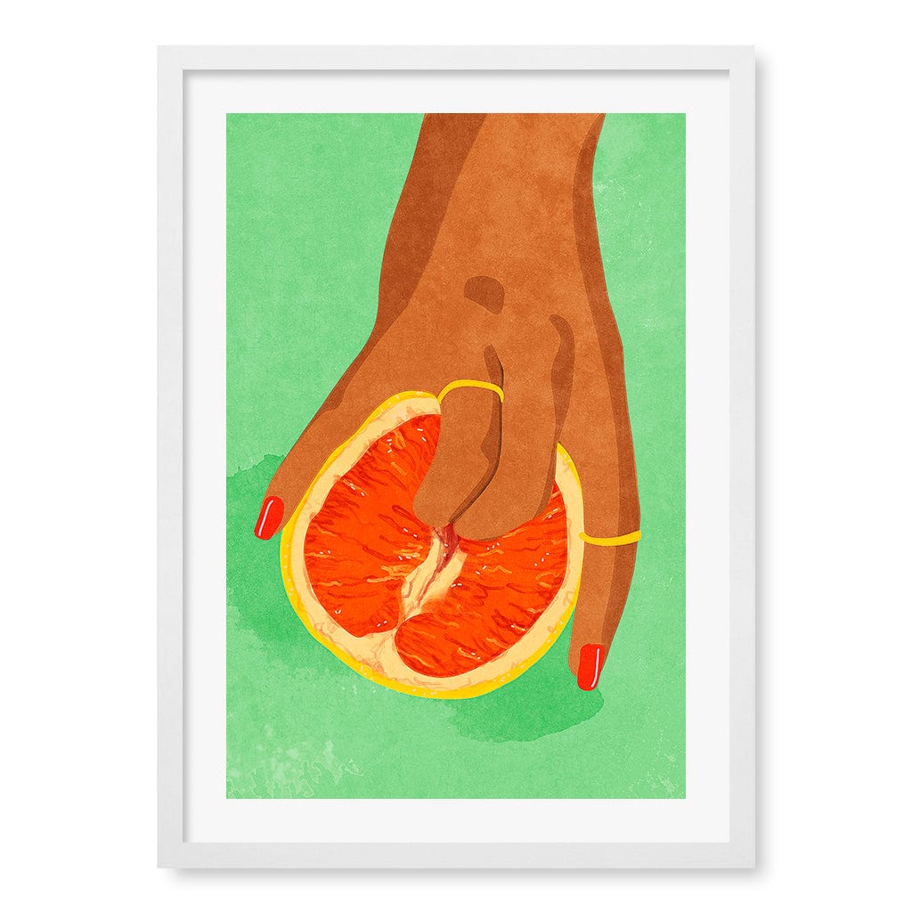 Fruit Lover Wall Art Print A2 (42 x 59.4cm) / Matte White Frame / White Border from our Australian Made Wall Art collection by Profile Australia
