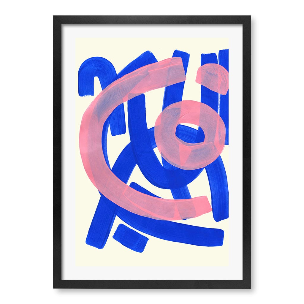 Funky Beat Abstract Wall Art Print by Ejaaz Haniff A4 (21 x 29.7cm) / Matte Black Frame / White Border from our Australian Made Framed Wall Art, Prints & Posters collection by Profile Products (Australia) Pty Ltd