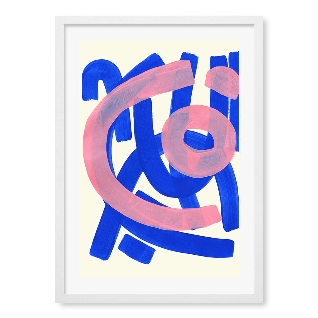 Funky Beat Abstract Wall Art Print by Ejaaz Haniff A4 (21 x 29.7cm) / Matte White Frame / White Border from our Australian Made Framed Wall Art, Prints & Posters collection by Profile Products (Australia) Pty Ltd