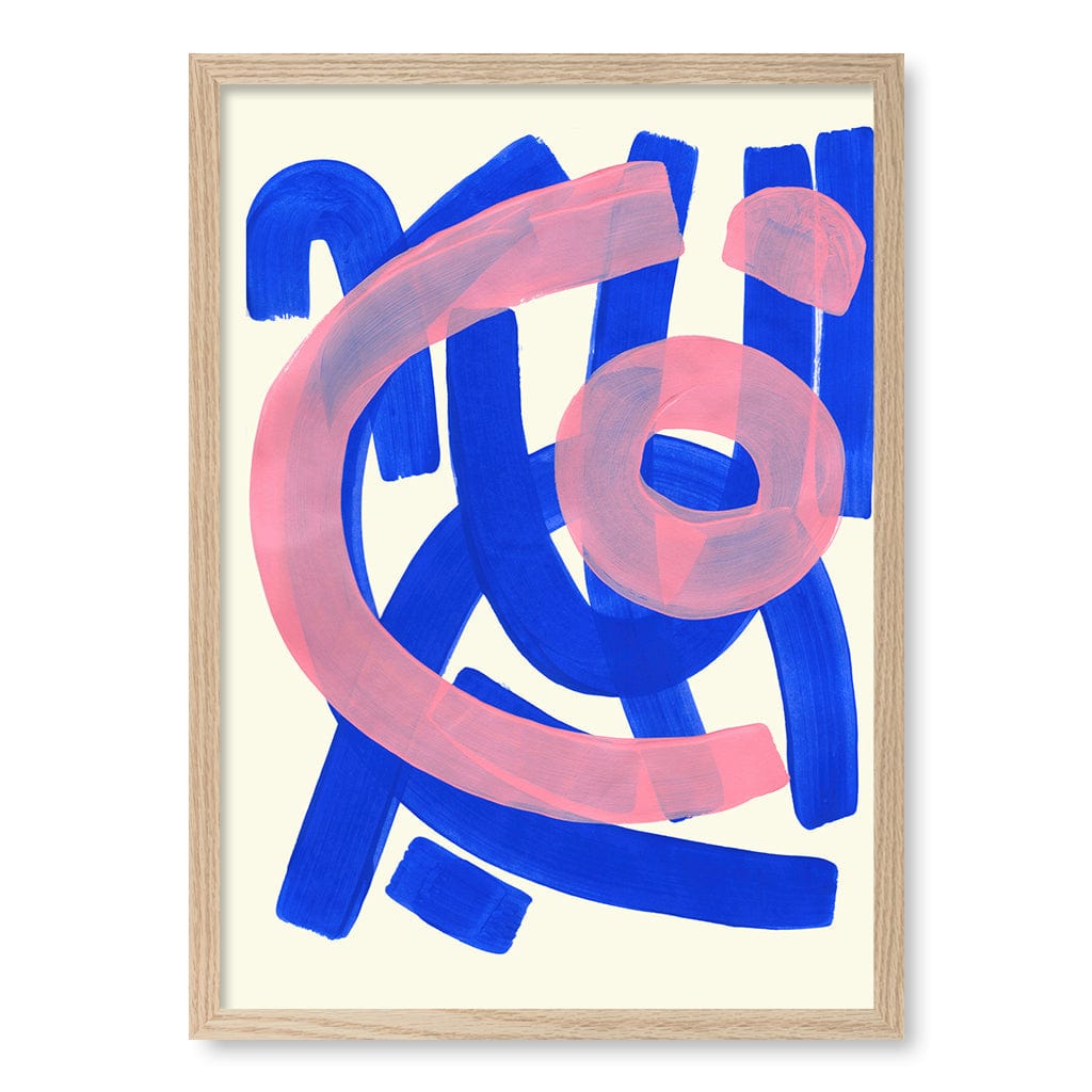 Funky Beat Abstract Wall Art Print by Ejaaz Haniff A4 (21 x 29.7cm) / Natural Oak Frame / No Border from our Australian Made Framed Wall Art, Prints & Posters collection by Profile Products (Australia) Pty Ltd