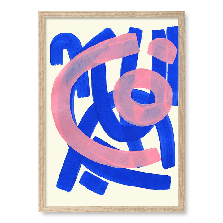 Funky Beat Abstract Wall Art Print by Ejaaz Haniff A4 (21 x 29.7cm) / Natural Oak Frame / No Border from our Australian Made Framed Wall Art, Prints & Posters collection by Profile Products (Australia) Pty Ltd