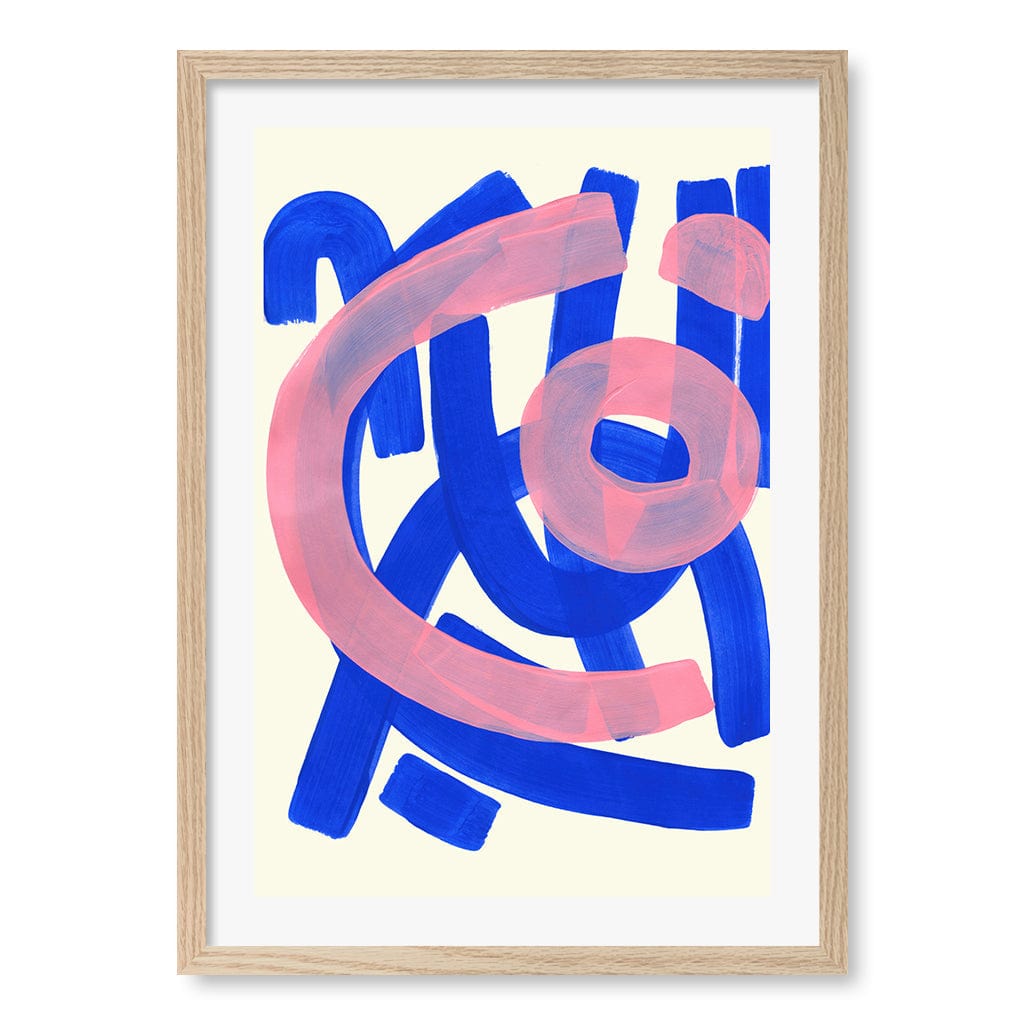 Funky Beat Abstract Wall Art Print by Ejaaz Haniff A4 (21 x 29.7cm) / Natural Oak Frame / White Border from our Australian Made Framed Wall Art, Prints & Posters collection by Profile Products (Australia) Pty Ltd