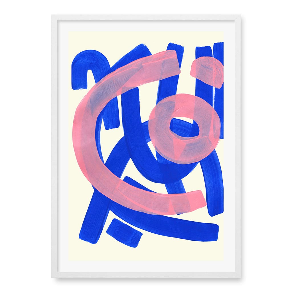 Funky Beat Wall Art Print A1 (59.4 x 84.1cm) / Matte White Frame / White Border from our Australian Made Wall Art collection by Profile Australia