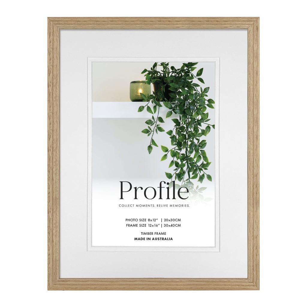 Gallery Box Victorian Ash Natural Oak Timber Photo Frame 12x16in (30x40cm) to suit 8x12in (20x30cm) image from our Australian Made Picture Frames collection by Profile Products Australia