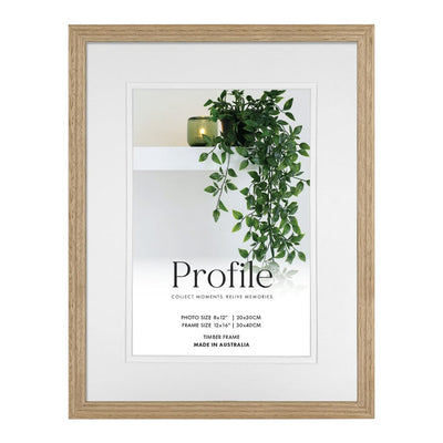 Gallery Box Victorian Ash Natural Oak Timber Photo Frame 12x16in (30x40cm) to suit 8x12in (20x30cm) image from our Australian Made Picture Frames collection by Profile Products Australia