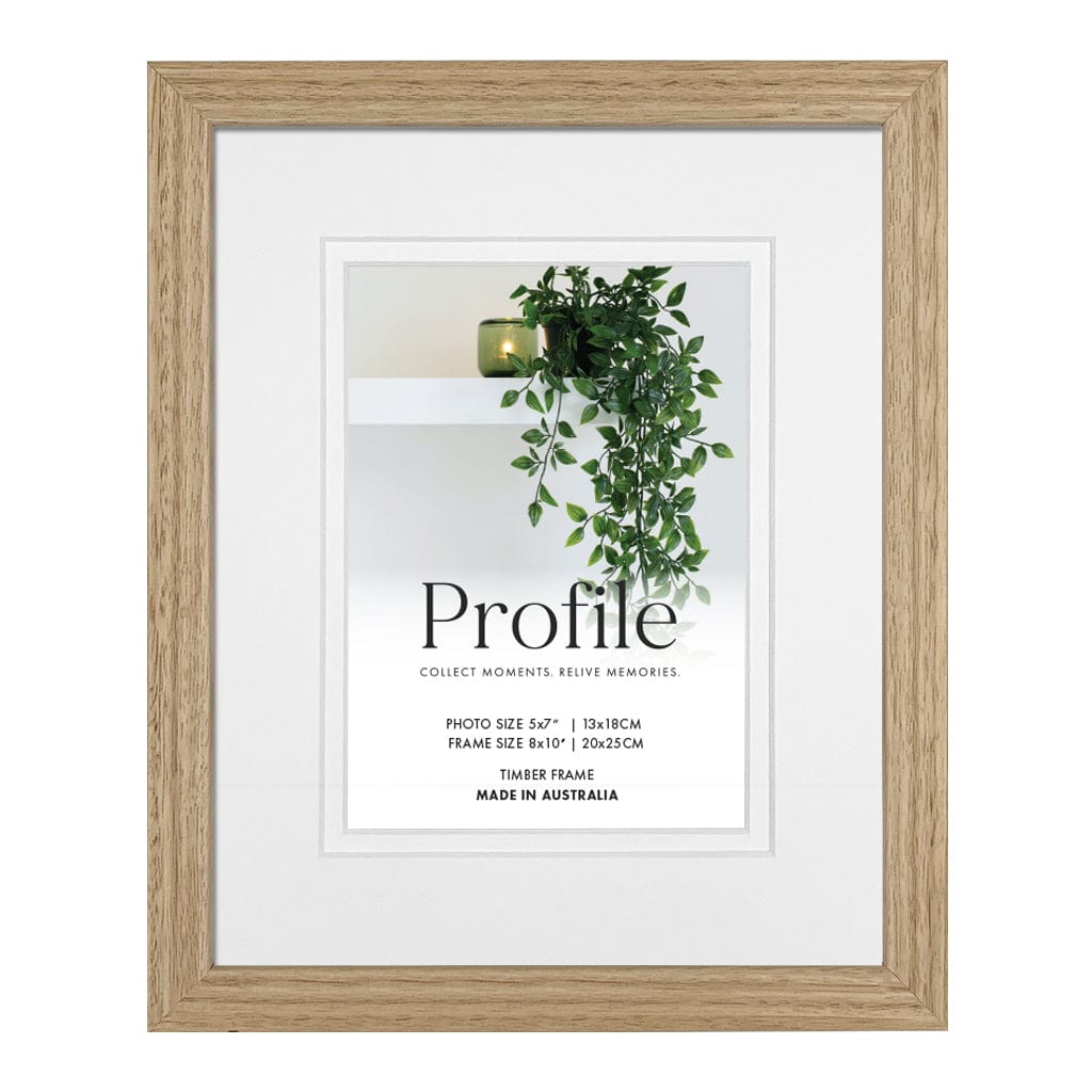Gallery Box Victorian Ash Natural Oak Timber Photo Frame 8x10in (20x25cm) to suit 5x7in (13x18cm) image from our Australian Made Picture Frames collection by Profile Products Australia