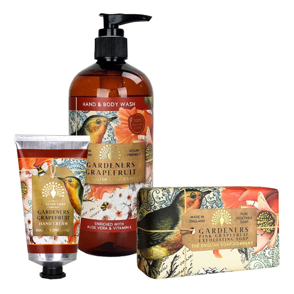 Gardeners Grapefruit Hand Cream, Soap & Wash Bundle - The English Soap Company from our Body & Bath collection by The English Soap Company