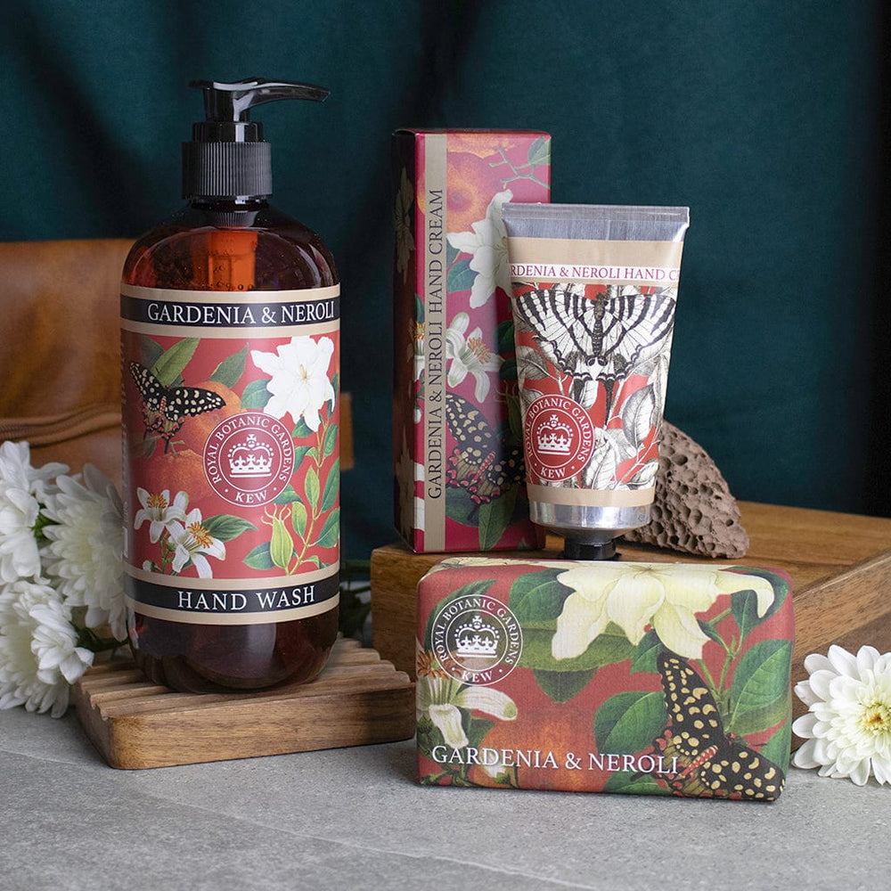 Gardenia & Neroli Hand Cream, Soap & Wash Bundle - Royal Kew Gardens from our Body & Bath collection by The English Soap Company