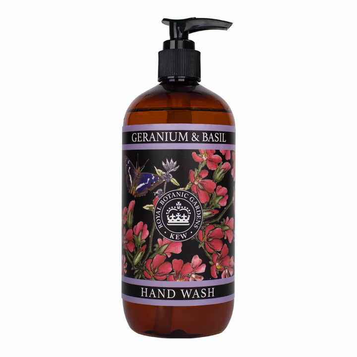 Geranium & Basil Hand Wash - Kew Gardens Collection from our Liquid Hand & Body Soap collection by The English Soap Company