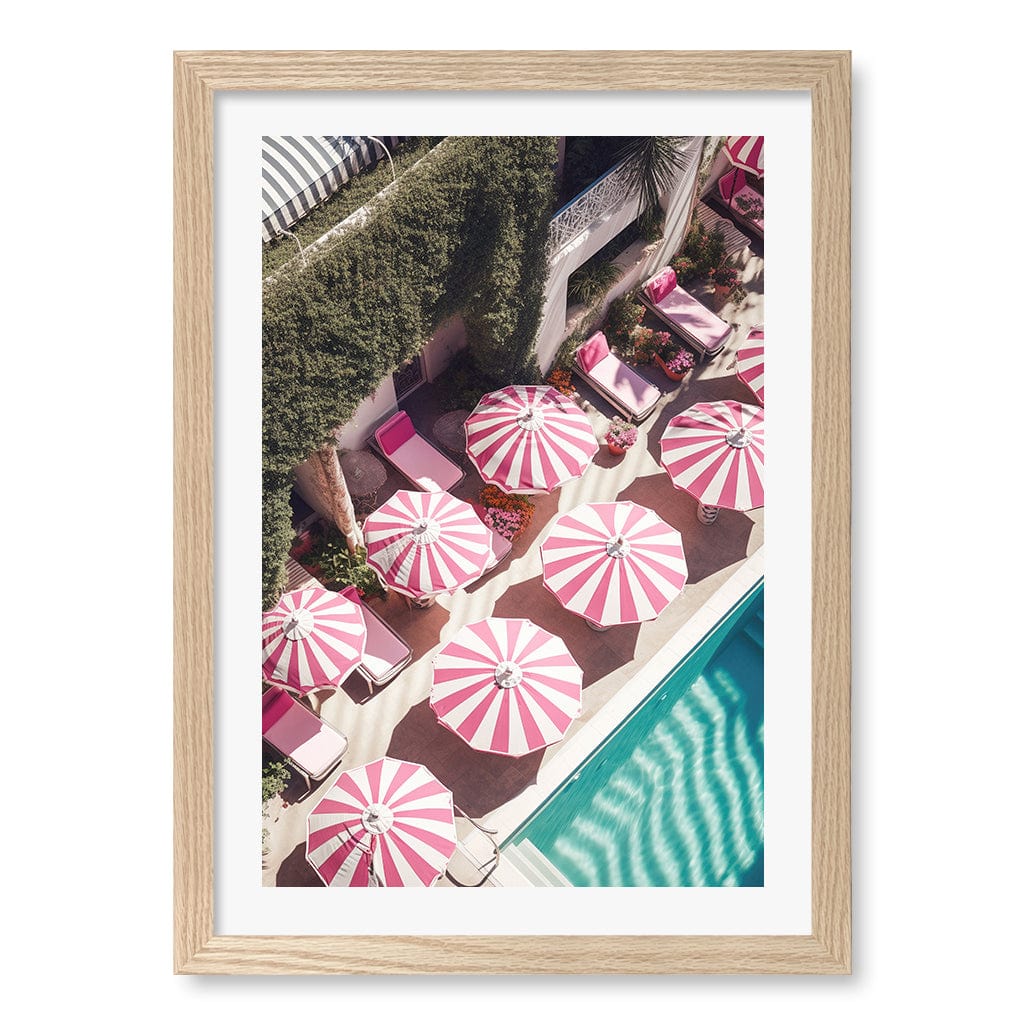 Glampool 3 Wall Art Print A3 (29.7 x 42cm) / Natural Oak Frame / White Border from our Australian Made Wall Art collection by Profile Australia