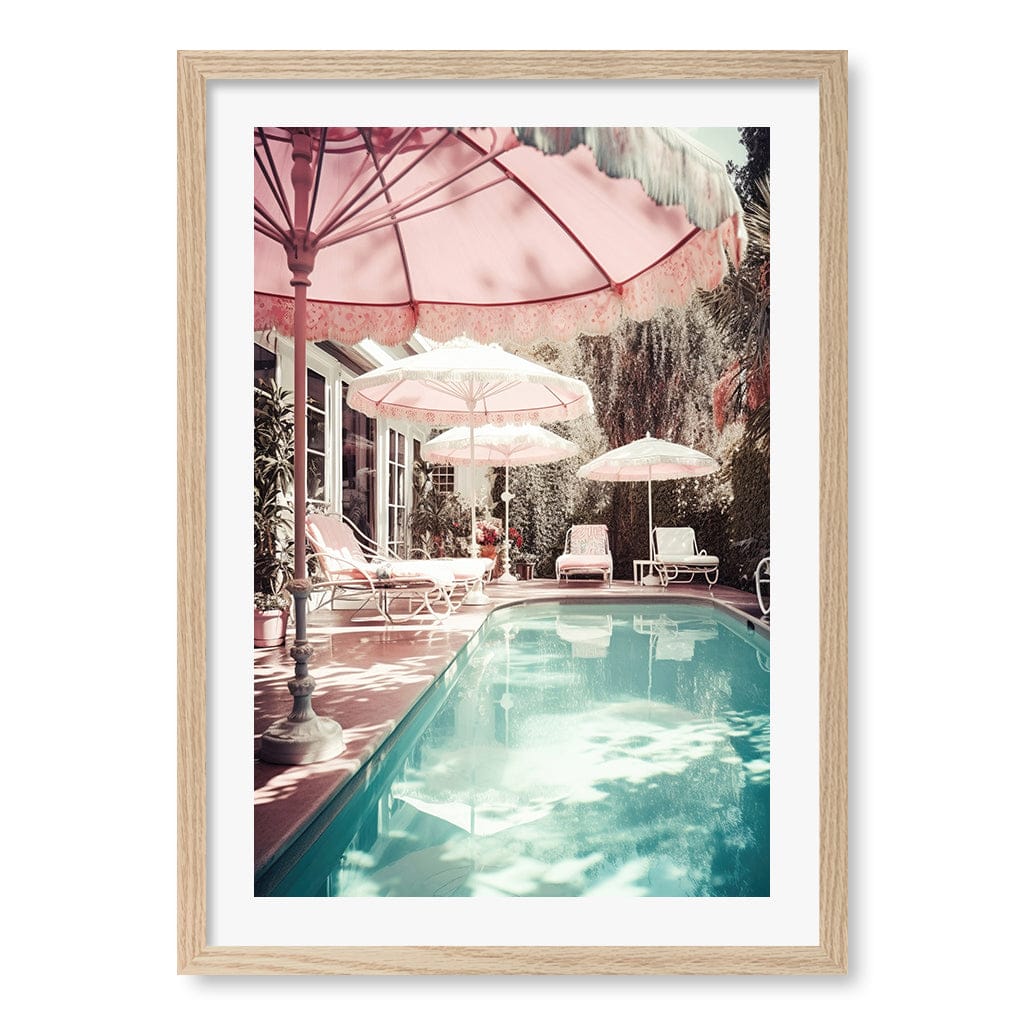 Glampool 5 Wall Art Print by Talitha McQueen A4 (21 x 29.7cm) / Natural Oak Frame / White Border from our Australian Made Framed Wall Art, Prints & Posters collection by Profile Australia