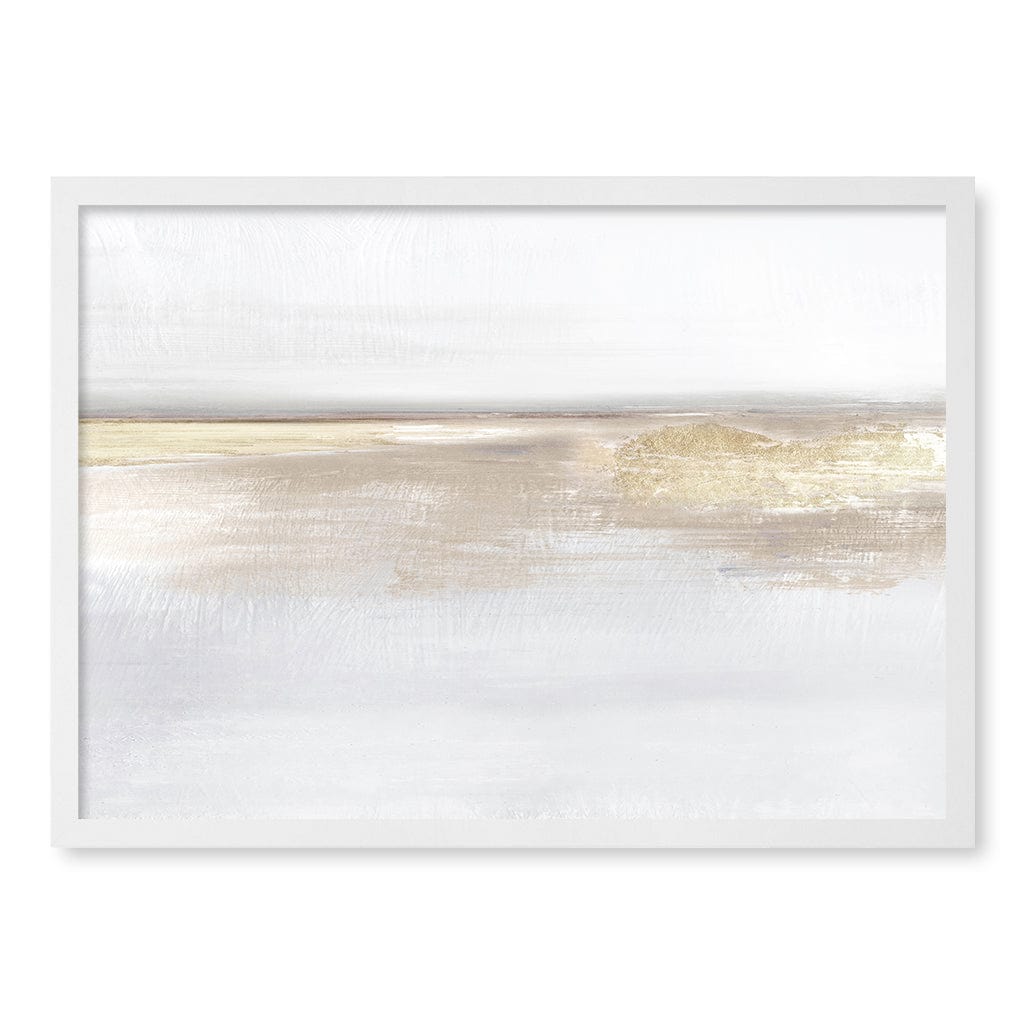 Gold Light Abstract Wall Art Print A4 (21 x 29.7cm) / Matte White Frame / No Border from our Australian Made Framed Wall Art, Prints & Posters collection by Profile Products (Australia) Pty Ltd