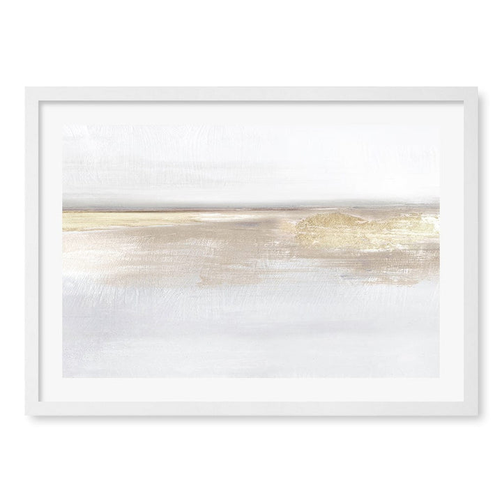 Gold Light Abstract Wall Art Print A4 (21 x 29.7cm) / Matte White Frame / White Border from our Australian Made Framed Wall Art, Prints & Posters collection by Profile Products (Australia) Pty Ltd