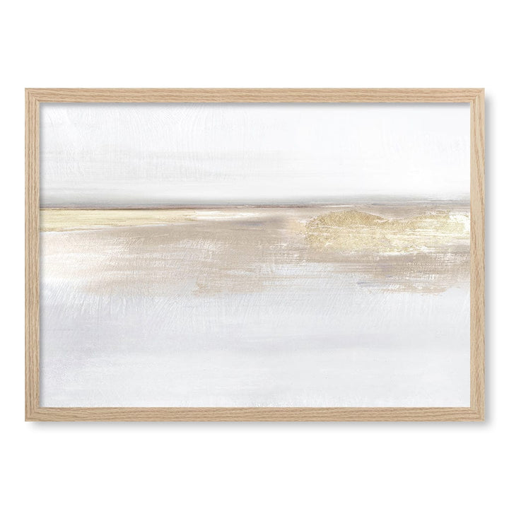 Gold Light Abstract Wall Art Print A4 (21 x 29.7cm) / Natural Oak Frame / No Border from our Australian Made Framed Wall Art, Prints & Posters collection by Profile Products (Australia) Pty Ltd