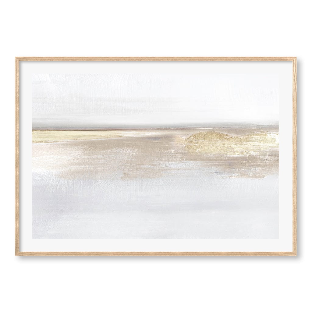 Gold Light Wall Art Print A0 (84.1 x 118.9cm) / Natural Oak Frame / White Border from our Australian Made Wall Art collection by Profile Australia
