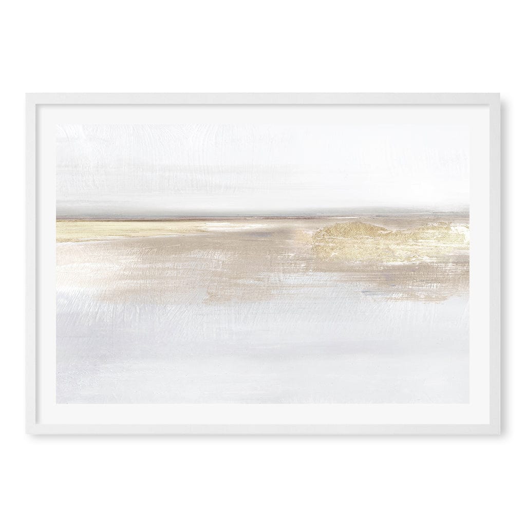Gold Light Wall Art Print A1 (59.4 x 84.1cm) / Matte White Frame / White Border from our Australian Made Wall Art collection by Profile Australia