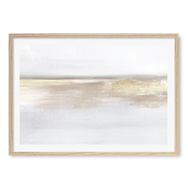 Gold Light Wall Art Print A1 (59.4 x 84.1cm) / Natural Oak Frame / White Border from our Australian Made Wall Art collection by Profile Australia