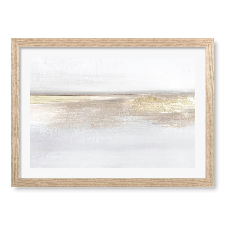 Gold Light Wall Art Print A3 (29.7 x 42cm) / Natural Oak Frame / White Border from our Australian Made Wall Art collection by Profile Australia