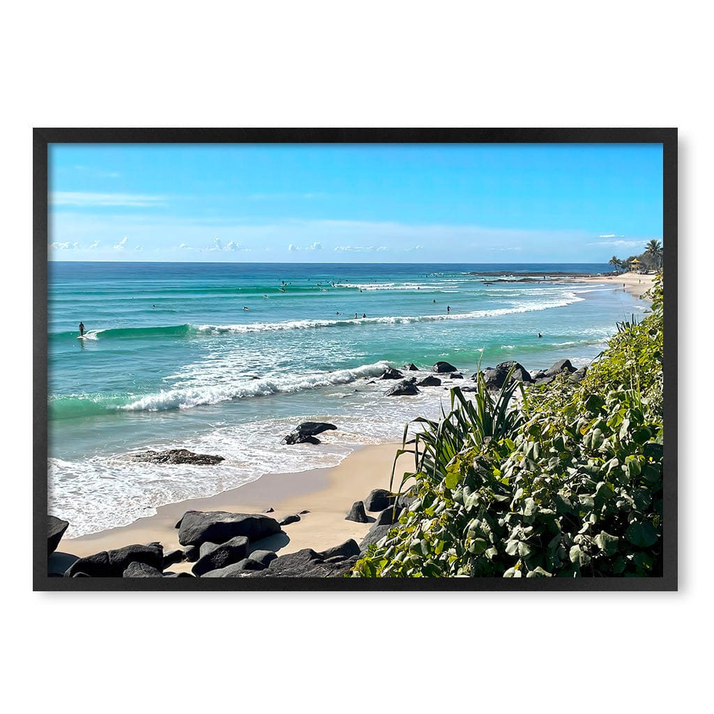 Goldy Surf Break Wall Art Print A1 (59.4 x 84.1cm) / Matte Black Frame / No Border from our Australian Made Framed Wall Art, Prints & Posters collection by Profile Products (Australia) Pty Ltd