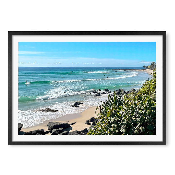 Goldy Surf Break Wall Art Print A1 (59.4 x 84.1cm) / Matte Black Frame / White Border from our Australian Made Framed Wall Art, Prints & Posters collection by Profile Products (Australia) Pty Ltd