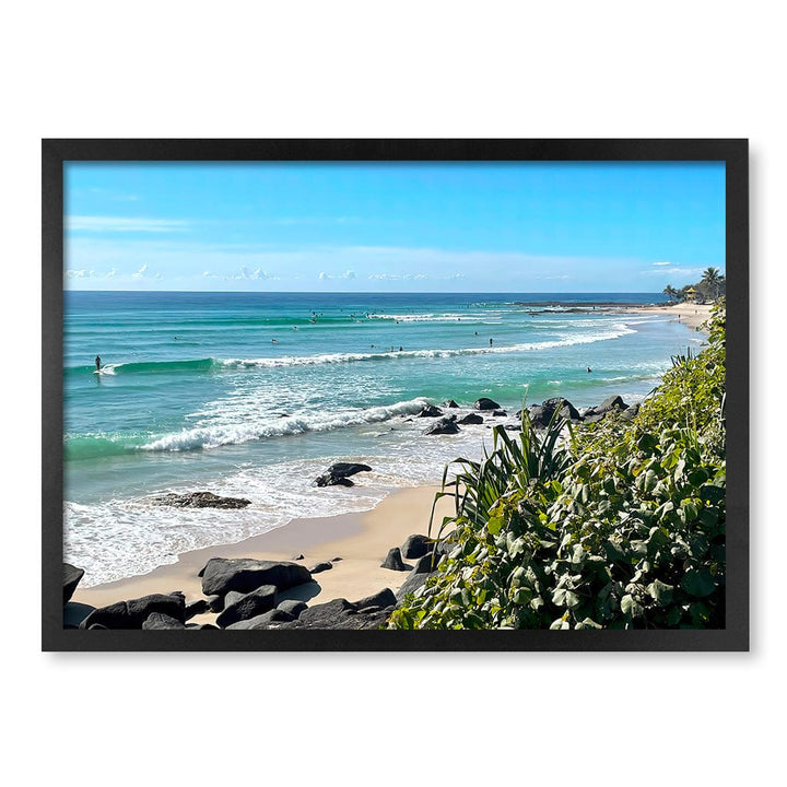 Goldy Surf Break Wall Art Print A2 (42 x 59.4cm) / Matte Black Frame / No Border from our Australian Made Framed Wall Art, Prints & Posters collection by Profile Products (Australia) Pty Ltd