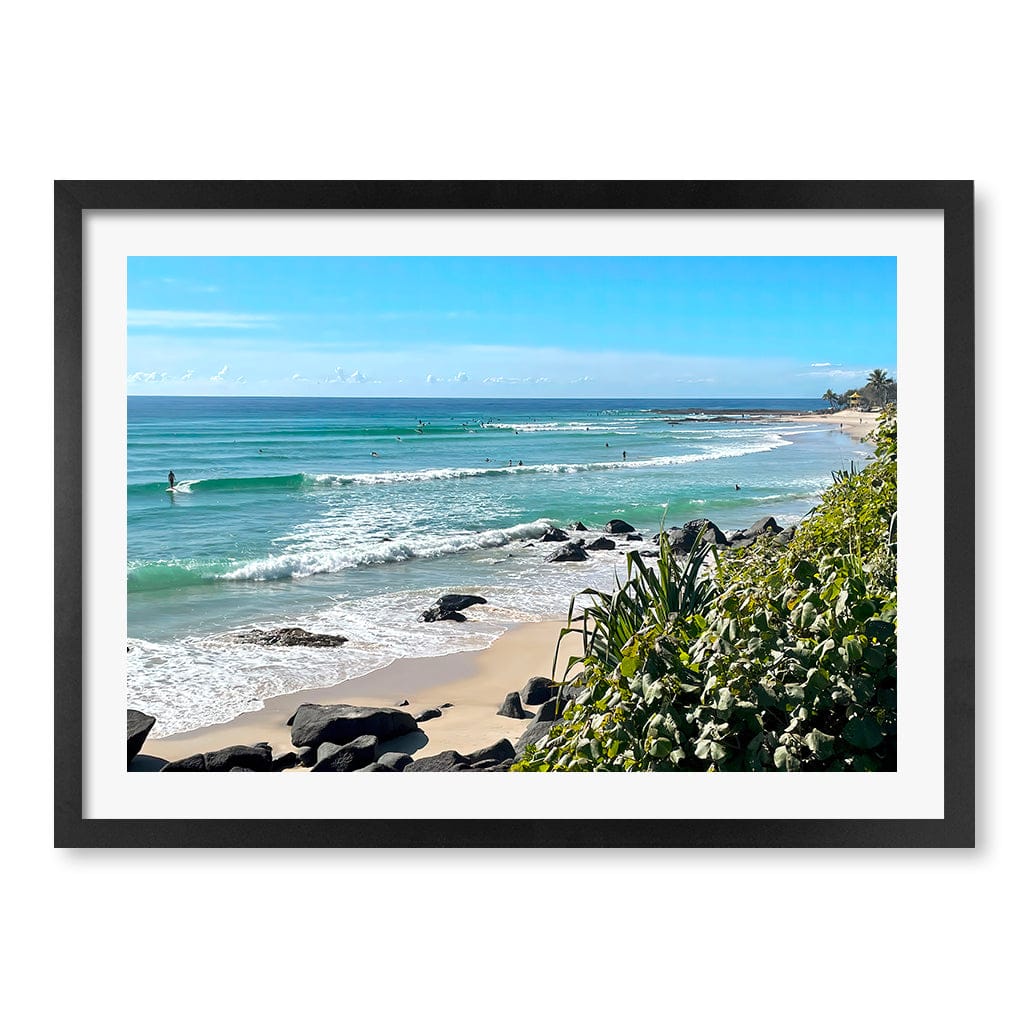 Goldy Surf Break Wall Art Print A2 (42 x 59.4cm) / Matte Black Frame / White Border from our Australian Made Framed Wall Art, Prints & Posters collection by Profile Products (Australia) Pty Ltd
