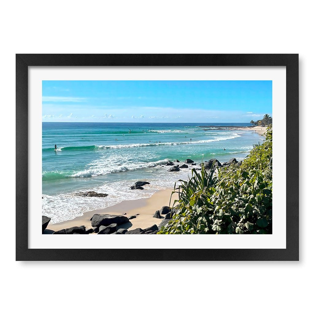 Goldy Surf Break Wall Art Print A3 (29.7 x 42cm) / Matte Black Frame / White Border from our Australian Made Framed Wall Art, Prints & Posters collection by Profile Products (Australia) Pty Ltd