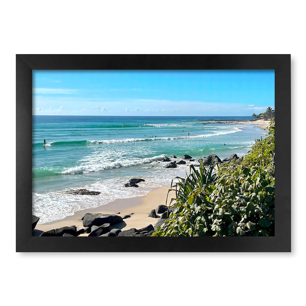 Goldy Surf Break Wall Art Print A4 (21 x 29.7cm) / Matte Black Frame / No Border from our Australian Made Framed Wall Art, Prints & Posters collection by Profile Products (Australia) Pty Ltd