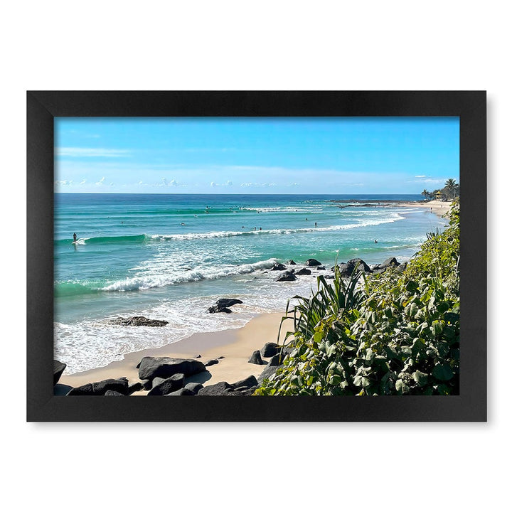 Goldy Surf Break Wall Art Print A4 (21 x 29.7cm) / Matte Black Frame / No Border from our Australian Made Framed Wall Art, Prints & Posters collection by Profile Products (Australia) Pty Ltd
